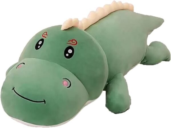 41S2e68XTHL._AC_SL1500.jpg Dinosaur Plush Toy Pillow,Cute Dinosaur Stuffed Animals Doll,Soft Lumbar Back Cushion Big Dinosaur Plushies Stuffed Toy Cute Pillows,Great Gift for Kids Birthday,Valentine (Green,31.4in)