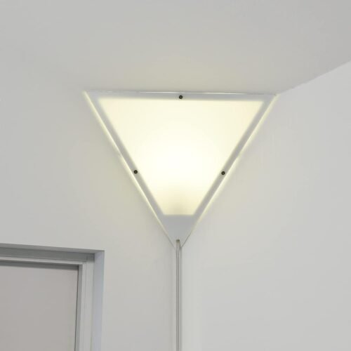 Corner Ceiling Light 1 Pack，Corner Wall Lights for Living Room Modern Corner Plug in Lights with White Acrylic Shade Corner Lights for Bedroom Kids Room Apartment