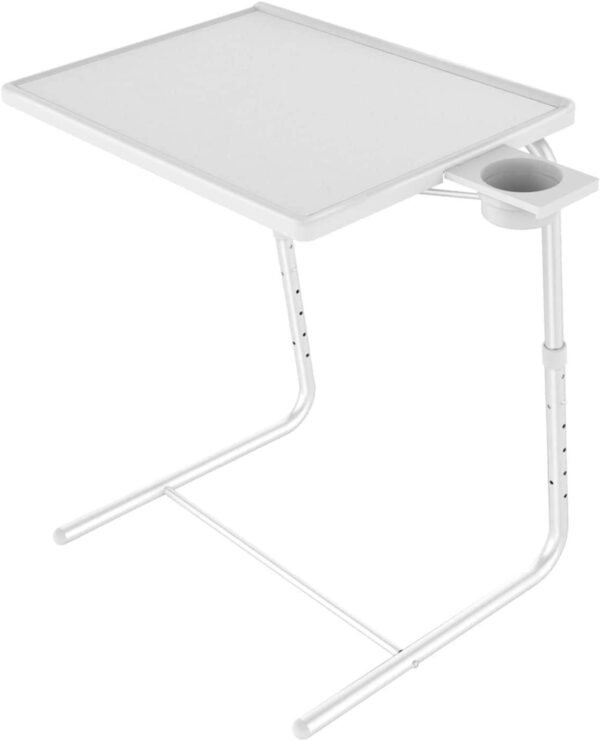 41ofQ0aQLlL._AC_SL1380.jpg Adjustable TV Tray Table - TV Dinner Tray on Bed & Sofa, Comfortable Folding Table with 6 Height & 3 Tilt Angle Adjustments (Gray)