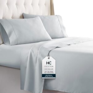 510ehXFvNIL._AC_SL1000.jpg King Size Sheets Set, 4 pc Bed Sheets & Pillowcases Set - Machine Washable for Easy Care - Soft & Breathable All Season Microfiber Sheets with Deep Pockets - White