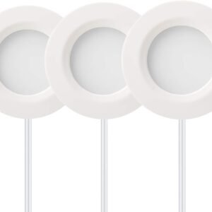 5169pdEqT8L._AC_SL1500.jpg 2.75" Wide 3000K Dimmable LED Puck Lights Kit, Plug-in Installation with recessed or Surface Mounted, Bronze Finished, Set of 3, IN-0102-3-BZ