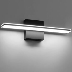 516DwwdzbQL._AC_SL1500.jpg 9W Bathroom Vanity Light Fixture Matte Black Wall Light Fixture Over Mirror Cold White 5000K Bathroom Light Fixture 16" 40cm Washroom Light for Bedroom Living Room Art Display Dressing Table