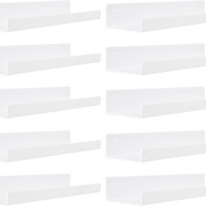 51CArIQ2H1L._AC_SL1500.jpg 4 Pack Acrylic Shelves for Wall Storage, 15" Floating Bookshelves for Kids, Display Shelf Organizer for Bathroom, Bedroom, Living Room, Kitchen, Room Decor, Clear