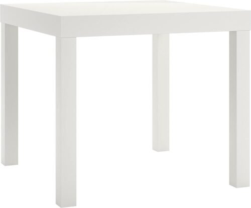 Home Parsons End Table, White