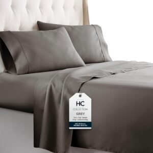 51G-8ucRoyL._AC_SL1000.jpg King Size Sheets Set, 4 pc Bed Sheets & Pillowcases Set - Machine Washable for Easy Care - Soft & Breathable All Season Microfiber Sheets with Deep Pockets - White