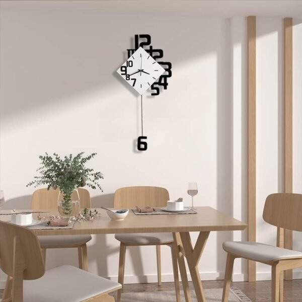 51HwhAndqXL._AC.jpg Decorative Wall Clock for Living Room Decor, Large Modern Wall Clocks with Pendulum Battery Operated for Bedroom Office Kitchen Home, 19.7 Inch Big Silent Wall Clock Non Ticking