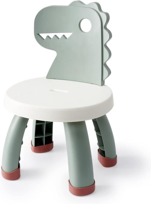 Toddler Chair,Plastic Kids Dino Chair,Sturdy Durable and Lightweight Toddler's Activity Chairs,Anti-Slip Ergonomic Design Kids Step Stool,Indoor or Outdoor Use for Boys Girls Aged 1+ (Green)