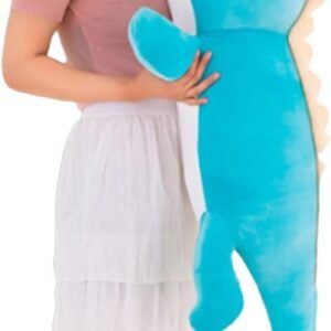 51YY6KVypDL._AC_SL1500.jpg Dinosaur Plush Toy Pillow,Cute Dinosaur Stuffed Animals Doll,Soft Lumbar Back Cushion Big Dinosaur Plushies Stuffed Toy Cute Pillows,Great Gift for Kids Birthday,Valentine (Green,31.4in)