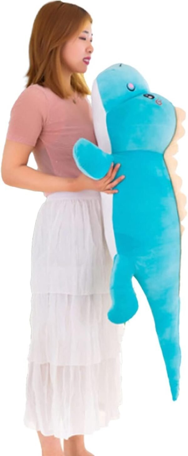 51YY6KVypDL._AC_SL1500.jpg Dinosaur Plush Toy Pillow,Cute Dinosaur Stuffed Animals Doll,Soft Lumbar Back Cushion Big Dinosaur Plushies Stuffed Toy Cute Pillows,Great Gift for Kids Birthday,Valentine (Green,31.4in)