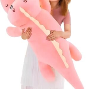 51YnOFXvZnL._AC_SL1500.jpg Dinosaur Plush Toy Pillow,Cute Dinosaur Stuffed Animals Doll,Soft Lumbar Back Cushion Big Dinosaur Plushies Stuffed Toy Cute Pillows,Great Gift for Kids Birthday,Valentine (Green,31.4in)