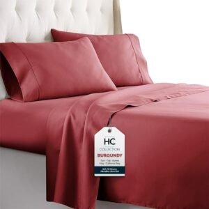 51ZLyXIIilL._AC_SL1000.jpg King Size Sheets Set, 4 pc Bed Sheets & Pillowcases Set - Machine Washable for Easy Care - Soft & Breathable All Season Microfiber Sheets with Deep Pockets - White