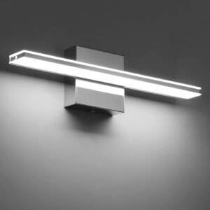 51dZmDtYP_L._AC_SL1500.jpg 9W Bathroom Vanity Light Fixture Matte Black Wall Light Fixture Over Mirror Cold White 5000K Bathroom Light Fixture 16" 40cm Washroom Light for Bedroom Living Room Art Display Dressing Table