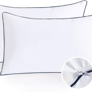 Pillows Standard Size Set of 2,Adjustable Microfiber Standard Pillows with Hollow Fiber,Hotel Quailty Bed Pillows for Sleeping 2 Pack for Side Sleeper