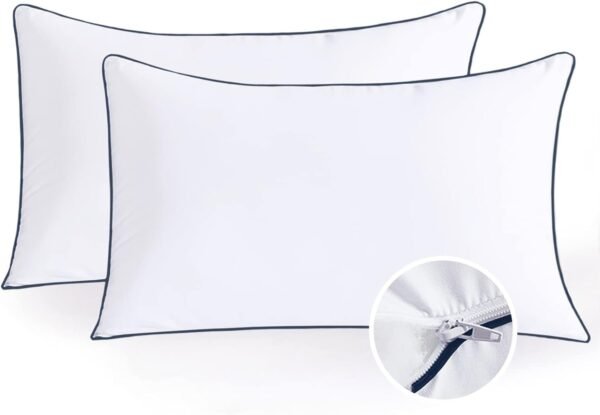 Pillows Standard Size Set of 2,Adjustable Microfiber Standard Pillows with Hollow Fiber,Hotel Quailty Bed Pillows for Sleeping 2 Pack for Side Sleeper