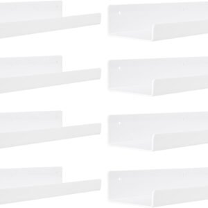 51f0F8twTXL._AC_SL1500.jpg 4 Pack Acrylic Shelves for Wall Storage, 15" Floating Bookshelves for Kids, Display Shelf Organizer for Bathroom, Bedroom, Living Room, Kitchen, Room Decor, Clear