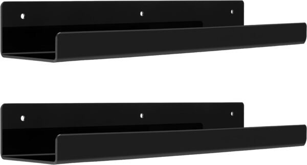 51gffh7hUTL._AC_SL1500.jpg 4 Pack Acrylic Shelves for Wall Storage, 15" Floating Bookshelves for Kids, Display Shelf Organizer for Bathroom, Bedroom, Living Room, Kitchen, Room Decor, Clear