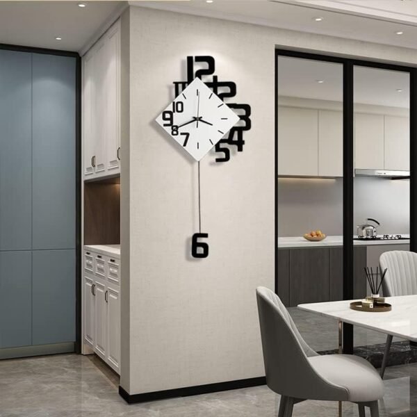 51itMhDszXL._AC.jpg Decorative Wall Clock for Living Room Decor, Large Modern Wall Clocks with Pendulum Battery Operated for Bedroom Office Kitchen Home, 19.7 Inch Big Silent Wall Clock Non Ticking