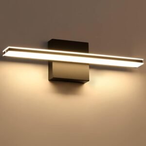 51nHtjAvdVL._AC_SL1500.jpg 9W Bathroom Vanity Light Fixture Matte Black Wall Light Fixture Over Mirror Cold White 5000K Bathroom Light Fixture 16" 40cm Washroom Light for Bedroom Living Room Art Display Dressing Table