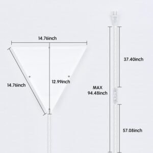 51qLdL4l5KL._AC_SL1500.jpg Corner Ceiling Light 1 Pack,Corner Wall Lights for Living Room Modern Corner Plug in Lights with White Acrylic Shade Corner Lights for Bedroom Kids Room Apartment