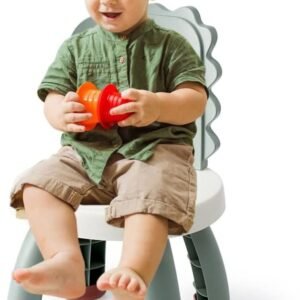 Toddler Chair,Plastic Kids Dino Chair,Sturdy Durable and Lightweight Toddler's Activity Chairs,Anti-Slip Ergonomic Design Kids Step Stool,Indoor or Outdoor Use for Boys Girls Aged 1+ (Green)