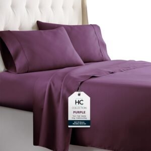 51wlVNuIbbL._AC_SL1000.jpg King Size Sheets Set, 4 pc Bed Sheets & Pillowcases Set - Machine Washable for Easy Care - Soft & Breathable All Season Microfiber Sheets with Deep Pockets - White