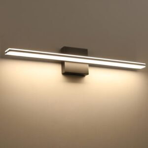 51zMPU1JlgL._AC_SL1500.jpg 9W Bathroom Vanity Light Fixture Matte Black Wall Light Fixture Over Mirror Cold White 5000K Bathroom Light Fixture 16" 40cm Washroom Light for Bedroom Living Room Art Display Dressing Table