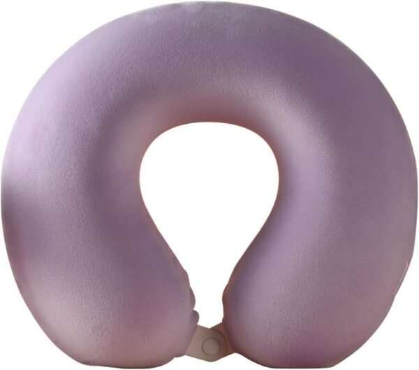 U-Shaped Neck Pillow Dual-Color Memory Foam Support Neck and Head, Suitable for Airplane, Trains, Self-Driving Cars, Pink