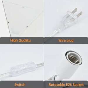 612ELOMKDeL._AC_SL1500.jpg Corner Ceiling Light 1 Pack,Corner Wall Lights for Living Room Modern Corner Plug in Lights with White Acrylic Shade Corner Lights for Bedroom Kids Room Apartment