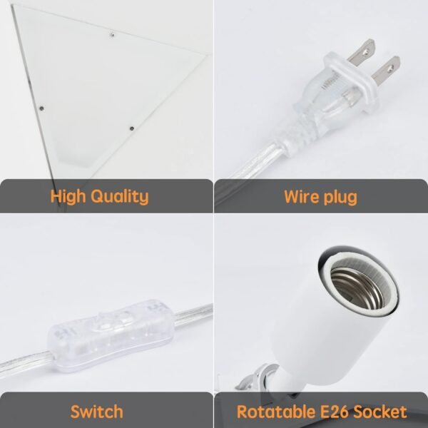 612ELOMKDeL._AC_SL1500.jpg Corner Ceiling Light 1 Pack,Corner Wall Lights for Living Room Modern Corner Plug in Lights with White Acrylic Shade Corner Lights for Bedroom Kids Room Apartment