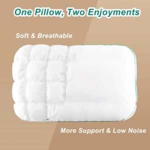 Fluffy Support Bed Pillow King Size, Super Soft Premium Down-Alternative Filling for Sleeping, Luxury Hotel Quality Bed Pillows for Side Sleeper (White)