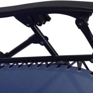 Folding Lawn Beach Recliner Outdoor Zero Gravity Lounge Chair, 1 PC, Navy