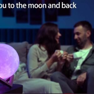 Moon Lamp 2024 Upgrade 128 Colors with Timing- 3D Printing Moon Night Light for Kids Adults- Valentines Day Gifts for Kids/Her/Women- Wooden Stand & Remote/Touch Control