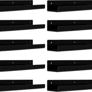 61GNH2O2YGL._AC_SL1500.jpg 4 Pack Acrylic Shelves for Wall Storage, 15" Floating Bookshelves for Kids, Display Shelf Organizer for Bathroom, Bedroom, Living Room, Kitchen, Room Decor, Clear