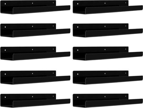 61GNH2O2YGL._AC_SL1500.jpg 4 Pack Acrylic Shelves for Wall Storage, 15" Floating Bookshelves for Kids, Display Shelf Organizer for Bathroom, Bedroom, Living Room, Kitchen, Room Decor, Clear