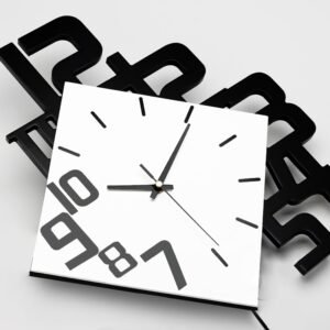 Decorative Wall Clock for Living Room Decor Large Modern Wall Clocks with Pendulum Battery Operated for Bedroom Office Kitchen Home Black Wood Silent Wall Clock Non Ticking 11.8 * 19.7"