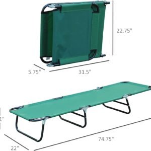 61IGpRAEE8L._AC_SL1500.jpg Folding Chaise Lounge Pool Chairs, Outdoor Sun Tanning Chairs with 5-Level Reclining Back, Steel Frame for Beach, Yard, Patio, Green