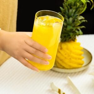 Drinking Glasses 19 oz, Thin Highball Glasses Set of 6,Clear Tall Glass Cups For Water, Juice, Beer, Drinks, and Cocktails and Mixed Drinks