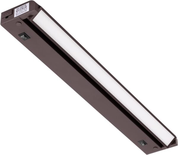 61O7JbshVBL._AC_SL1500.jpg Inlight 16-inch Swivel LED Under Cabinet Lighting, 2 Color Levels, 2700K/4000K, Dimmable with Wall Dimmers, Plugged-in Only, Bronze Finished, IN-0109-4-BZ