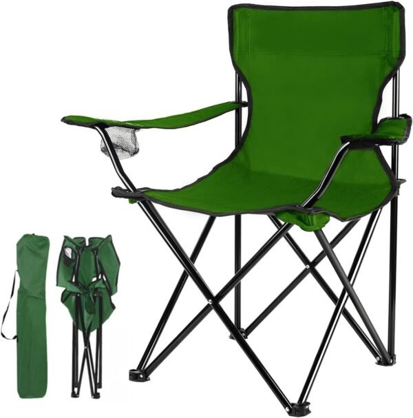 Portable Camping Chairs Enjoy The Outdoors with a Versatile Folding Chair, Sports Chair, Outdoor Chair & Lawn Chair, Black