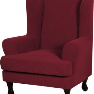 H.VERSAILTEX High Stretch Jacquard 2 Pieces Sofa Cover Couch Cover Furniture Sofa Slip Covers for Living Room, Polyester Spandex Jacquard Fabric Suit for T Cushion/Box Cushion (Sofa 72"-88", Navy)