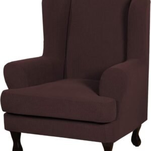 H.VERSAILTEX High Stretch Jacquard 2 Pieces Sofa Cover Couch Cover Furniture Sofa Slip Covers for Living Room, Polyester Spandex Jacquard Fabric Suit for T Cushion/Box Cushion (Sofa 72"-88", Navy)