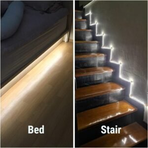 9.8ft Under Cabinet Lighting Motion Sensor Activated Led Strip Closet Lights Battery Powered Basement Trunk Counter Bed Stair Light Auto On Off for Bedroom Kitchen Indoor Nature White 4000K