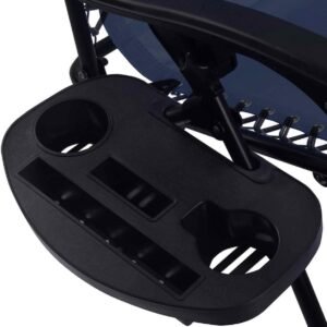 Folding Lawn Beach Recliner Outdoor Zero Gravity Lounge Chair, 1 PC, Navy