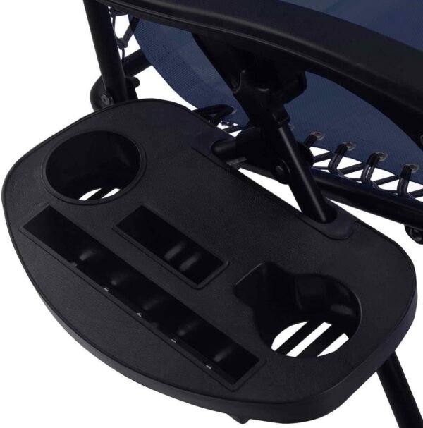 Folding Lawn Beach Recliner Outdoor Zero Gravity Lounge Chair, 1 PC, Navy