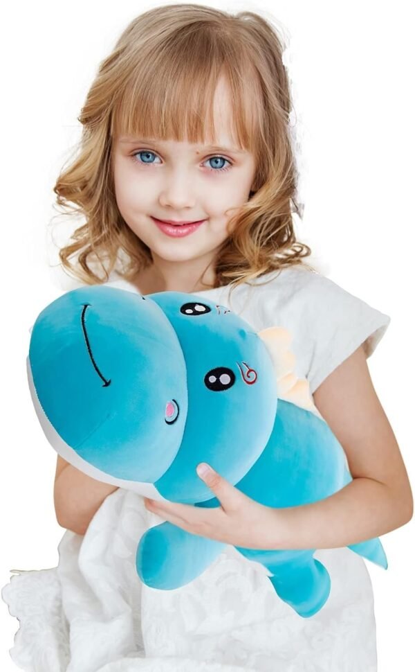 61a5cePo9zL._AC_SL1500.jpg Dinosaur Plush Toy Pillow,Cute Dinosaur Stuffed Animals Doll,Soft Lumbar Back Cushion Big Dinosaur Plushies Stuffed Toy Cute Pillows,Great Gift for Kids Birthday,Valentine (Green,31.4in)