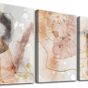 Canvas Wall Art For Living Room Office Wall decor Abstract Geometry Mountain Wall Artworks Pictures for Bedroom 3 Panels bathroom Wall Paintings posters Home Decoration 12x16 inch 3 piece