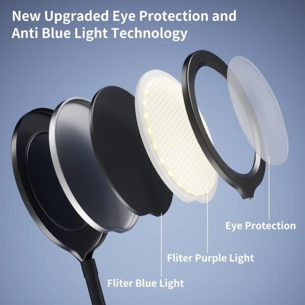 Floor Lamp,Super Bright Dimmable LED Lamps for Living Room, Custom Color Temperature Standing Lamp with Remote Push Button, Adjustable Gooseneck Reading Floor Lamp for Bedroom Office Black