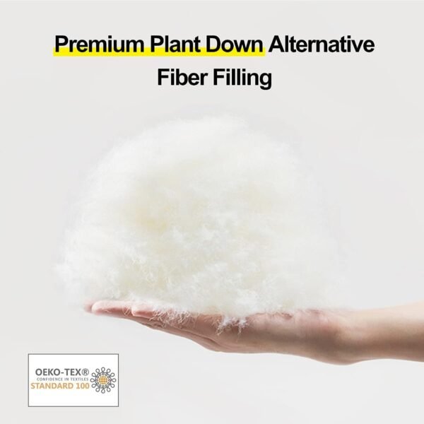 Soft Pillows Queen Size for Sleeping, Support Bed Pillows, Fluffy Down Alternative Pillow, Luxury Hotel Gel Pillows for Side Sleeping (White)