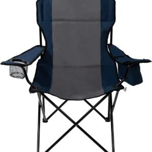 61etNyWCy1L._AC_SL1500.jpg Quad Camp Chair w/ Built-In Cooler and Cup Holder, Includes Carry Bag - Navy/Gray