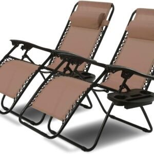 Folding Lawn Beach Recliner Outdoor Zero Gravity Lounge Chair, 1 PC, Navy